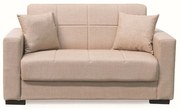 Καναπές-Κρεβάτι Διθέσιος Rover 40.0311 150x80x75/125x100cm Light Brown Zita Plus