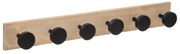 Κρεμάστρα Τοίχου 6 Θέσεων (58x7x8) F-V Hooks Black 173694