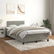 ΚΡΕΒΑΤΙ BOXSPRING ΜΕ ΣΤΡΩΜΑ ΑΝΟΙΧΤΟ ΓΚΡΙ 120X200 ΕΚ. ΒΕΛΟΥΔΙΝΟ 3141353