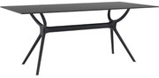 Τραπέζι Air 180Χ90Εκ. Black Laminate 12Mm