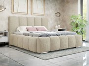 Επενδυμένο κρεβάτι Wizko-Beige-160 x 200