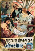 Αναπαραγωγή Biscuits Champagne Lefèvre-Utile, Mucha, Alphonse Marie