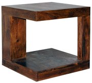 Artekko Fol Ξύλινο Μασίφ Βοηθητικό Τραπεζάκι Κύβος 50cm Artekko 720-1275