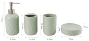 Σετ Μπάνιου 4τμχ Κεραμικό Bliss Mint Matte 2435892