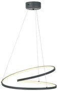 Κρεμαστό Φωτιστικό Οροφής Led Μέταλλο H20 Φ55 Eurolamp-144-15020-Γκρι 144-15020