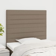 vidaXL Κεφαλάρια Κρεβατιού 2 τεμ. Taupe 80 x 5 x 78/88 εκ. Υφασμάτινο