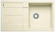 Blanco Metra 5 S Jasmine SILGRANIT™ PuraDur™ Γρανιτένιος Νεροχύτης Ένθετος Αντιστρεφόμενος με 1 Γούρνα και Ποδιά 86x50cm