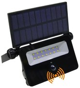 Adeleq Ηλιακός Προβολέας LED 8W Mε Ανιχνευτή Κίνησης Υπερύθρων 900lm 4000K Μαύρος 5-0811