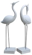 FLAMINGO COUPLE DECO ΦΛΑΜΙΝΓΚΟ ΤΕΧΝΗΤΗ ΠΕΤΡΑ ΜΠΕΖ 41x26xH116cm