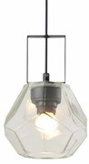 Φωτιστικό Οροφής Μονόφωτο Aca Diamondra V371481PC Black Matt/Clear