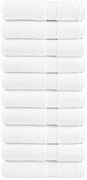 vidaXL Πετσέτες Μπάνιου Premium SOLUND 10 Τεμ Λευκές 100x150εκ 600gsm
