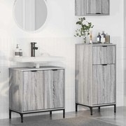 vidaXL Σετ Επίπλων Μπάνιου με ράφι 2 pcs Γκρι sonoma 39.5 x 36 x 88 εκ