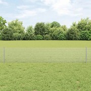 vidaXL Φράχτης με Στήλες. Ασημί 0.4 x 10 μ Ατσάλι