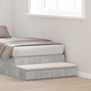 vidaXL Συρτάρια κρεβατιού Γκρι σκυροδέματος 100 x 36.5 x 16.5 εκ