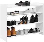 Ράφι παπουτσιών vidaXL Λευκό 80x25x62 cm Κατασκευασμένο ξύλο