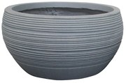 MarHome ΚΑΣΠΩ FIBER CLAY ΓΚΡΙ ΓΡΑΜΜΕΣ ΓΑΒΑΘΑ ΜΕΓΑΛΟ Φ56x27cm 06-20726-L