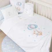 Borea Παπλωματοθήκη Κούνιας Sweet Dreams Baby Λευκό-Σιέλ 110 x 140 cm Λευκό-Σιέλ