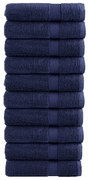 vidaXL Χειροπετσέτες Premium SOLUND 10 τεμ. Μπλε Σκούρο Μπλε 50x100 εκ. 600 γρ./μ²