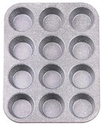 Φόρμα Ζαχαροπλαστικής για Cupcakes/Muffins 12 Θέσεων Voltz V51223RC, Μαρμάρινη επίστρωση, Κόκκινο