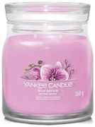 Αρωματικό Κερί Signature Wild Orchid Medium 1630013E 9,3x11,4cm Pink Yankee Candle