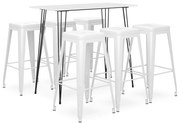 vidaXL Σετ Επίπλων Μπαρ 7 Τεμαχίων Λευκό