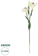 Artificial Garden WHITE LILY BRANCH 21310 Τεχνητό Διακοσμητικό Κλαδί Λευκό Κρίνο Y90cm Globostar 21310 Λευκό