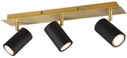 Σποτ Τρίφωτο Κινητό Schartz-Gold-Black 48xH15cm 3xGU10 Trio Lighting Marley 802400380