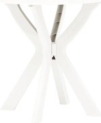 vidaXL Τραπέζι Bistro Λευκό Ø70 εκ. Πλαστικό