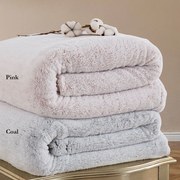 Κουβέρτα Sepia Fleece Pink Palamaiki Ημίδιπλο 160x240cm Sherpa