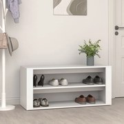 vidaXL Παπουτσοθήκη Λευκή 100 x 35 x 45 εκ. από Επεξεργασμένο Ξύλο