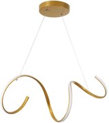 Φωτιστικό Οροφής Με Τηλεχειριστήριο Spirale 61286 72x25x18cm Dim Led 8400lm 75W Gold Globostar