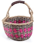 Καλάθι Διακοσμητικό Tide XS 0680075 20x20x14cm Fuchsia-Multi Soulworks Seagrass