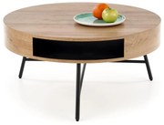 CAMILA c. table golden oak / black DIOMMI V-CH-CAMILA-LAW