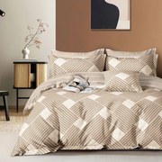 Παπλωματοθήκη Mabel (Σετ 3τμχ) Beige Melinen Υπέρδιπλo 220x240cm 100% Βαμβακοσατέν