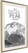 Αφίσα - Peaks of the World: Broad Peak - 40x60 - Χρυσό - Με πασπαρτού