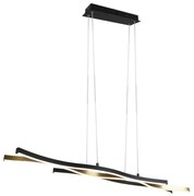 Φωτιστικό Οροφής Blaze 341210308 107x15x150cm Dim Led 4300Lm 35W Brass-Black Trio Lighting