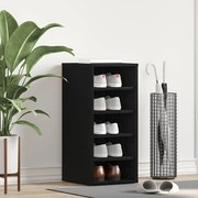 vidaXL Ντουλάπα Παπουτσιών Μαύρη Δρυς 32x35x70 εκ Επεξεργασμένο Ξύλο