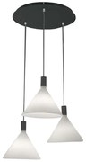 Φωτιστικό Οροφής Vincent 3665-47-102 3x40W E27 White Fabas Luce Μέταλλο,Γυαλί