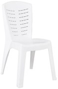 Καρέκλα Κήπου CLEO Στοιβαζόμενη Λευκό PP 50x53x89cm