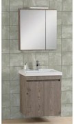 Pro Bagno  Σετ Έπιπλα Μπάνιου 2τμχ. Πάγκος με Νιπτήρα &amp; Καθρέπτης Ντουλάπι με Φως 65x44x73cm Pro Bagno Elegant 952A Με Επιλογή Χρώματος BEST-8080506