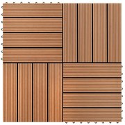 Συνθετικό Πλακάκι WPC 30x30cm 11τμχ 1m2 Καφέ - Καφέ