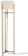 Επιδαπέδιο Φωτιστικό SHINE-WOOD E27 IP20 Φ45 Fischer Honsel-40484-Μπεζ 40484