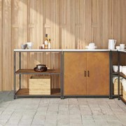 Σετ Αποθήκευσης Κουζίνας με ράφι με αποθήκευση 2 pcs Σκ rusty