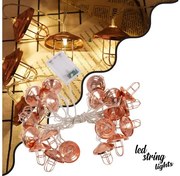 Διακοσμητική Γιρλάντα Bronze Lamp 3m 20 LED 2W Διάφανο 79808 Globostar-79808-Διάφανο 79808