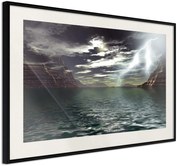 Αφίσα - Storm over the Canyon - 60x40 - Μαύρο - Με πασπαρτού