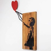 Διακοσμητικό Τοίχου Banksy 891TNL3148 59x83cm Multi Wallity Metal,Wood