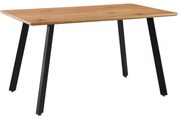Intrahome Τραπέζι Toafel Intrahome MDF σε φυσική απόχρωση με μαύρα μεταλλικά πόδια 140x80x75εκ | SKU: INTRAPA-389111135