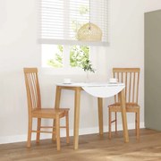 Καρέκλες τραπεζαρίας 2 τεμάχια από μασίφ ξύλο καουτσούκ