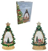 Χριστουγεννιάτικο Φωτιζόμενο Φαναράκι με Μουσική σε Διάφορα Σχέδια - Christmas Snow Globe Lantern with Music