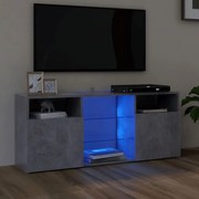 Έπιπλο Τηλεόρασης με LED Γκρι Σκυροδέματος 120x30x50 εκ. 804305